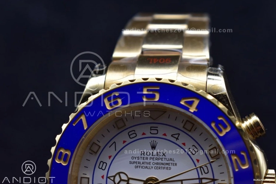 on YG 116688 Bracelet KF YachtMaster Dial 1:1 White YG Comfortable A Edition II 1218 Best 0714